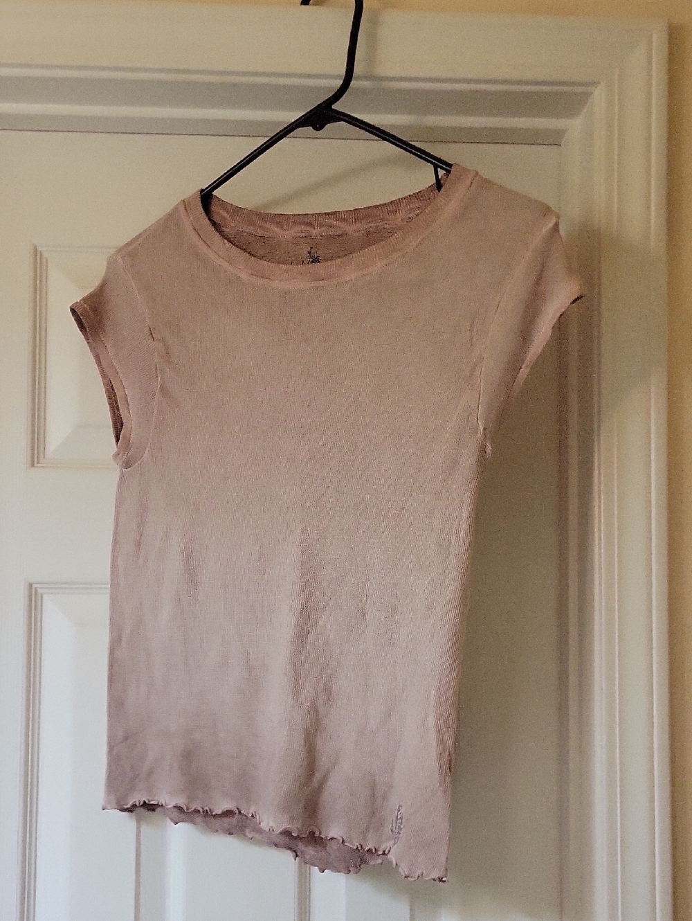 Free People Pale Blush Cap-Sleeve Crewneck Tank